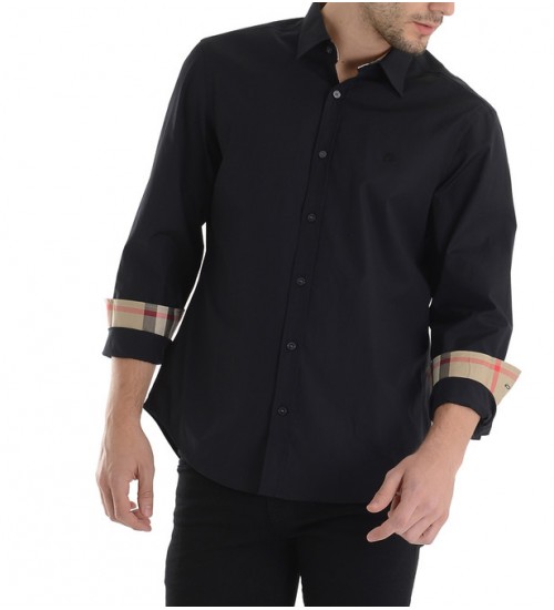 chemise noire burberry